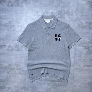 Y2K Lacoste Gray Polo 00s shirt